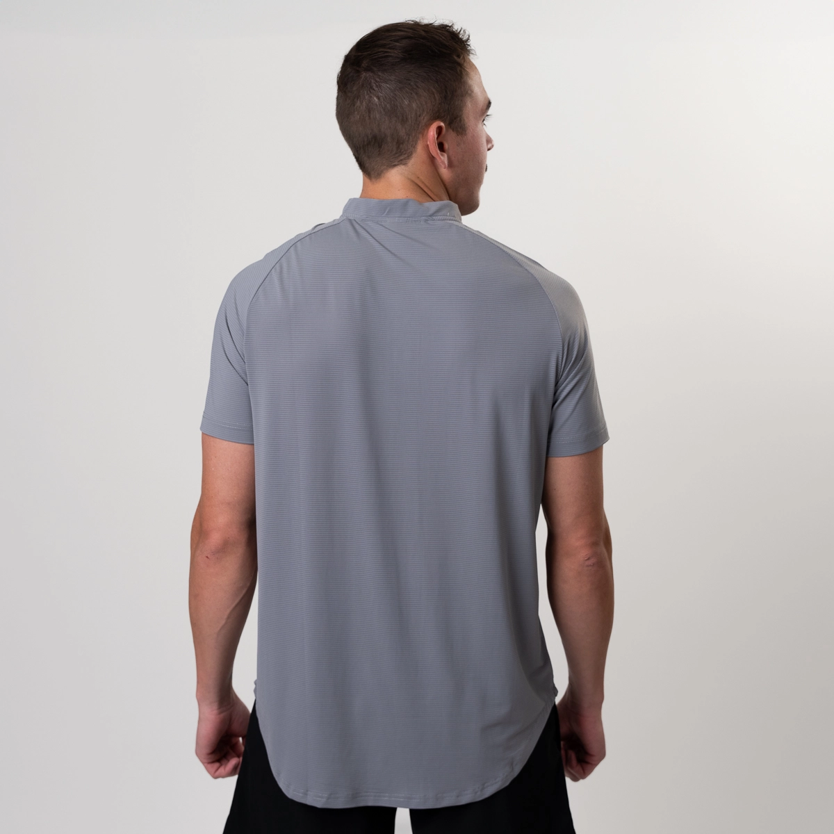 mock neck golf polo
